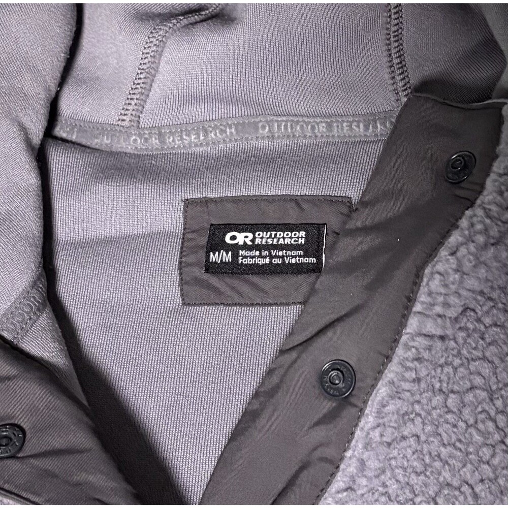 Outdoor Research Packwood Fleece Pullover Hoodie Gray Women’s Medium View 2